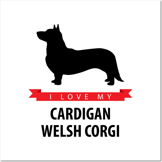 I Love My Cardigan Welsh Corgi Wall Art by millersye